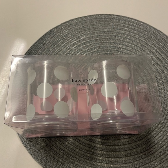 Kate Spade clear cups set of 2 cups in each package. - Picture 5 of 5